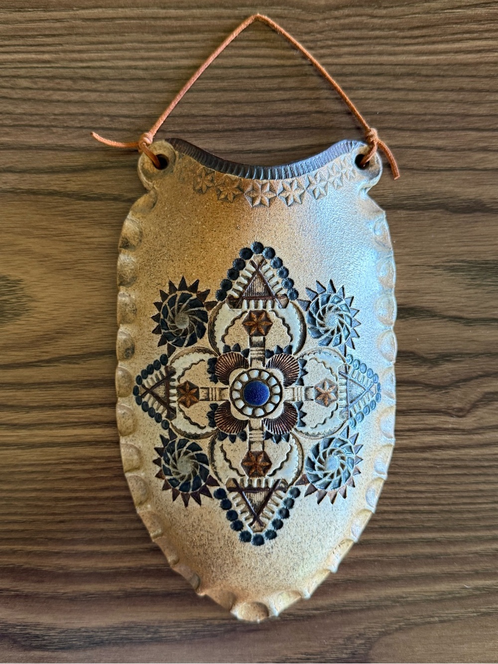 Vintage Native Pottery Handmade Wall Pocket/Vase